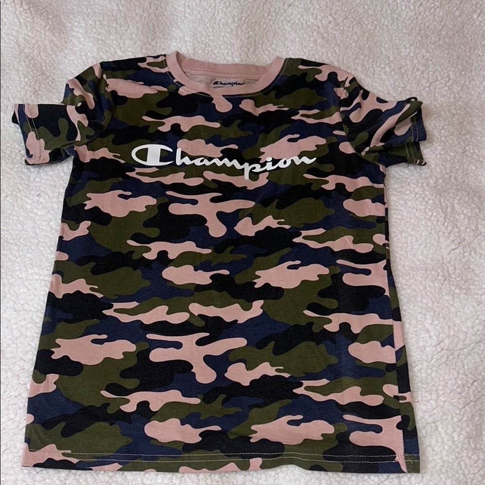Champion And Old Navy Green and Pink Short Sleeve Tee